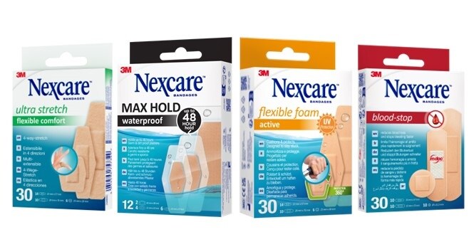 Bodegones de tiras adhesivas Nexcare™
