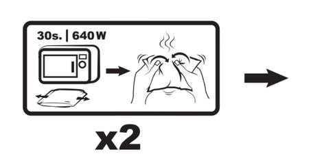 Instrucciones para usar la bolsa caliente en el microondas

