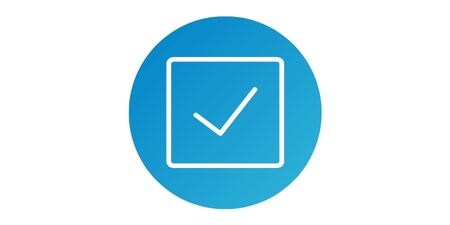 Icono que presenta una marca de verificación
