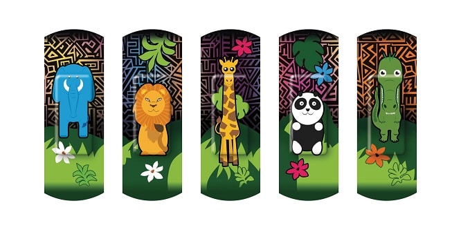 Tiras Happy Kids Animals fuera de un paquete surtido
